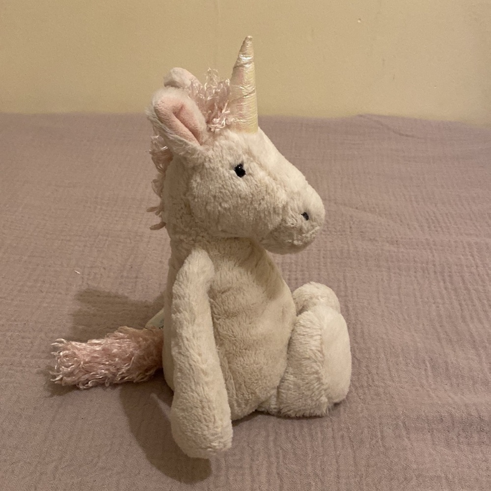 Jellycat White Plush Unicorn Toy - Picture 5 of 7